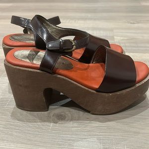 Rachel Comey Wood Platform Sandels Size 8